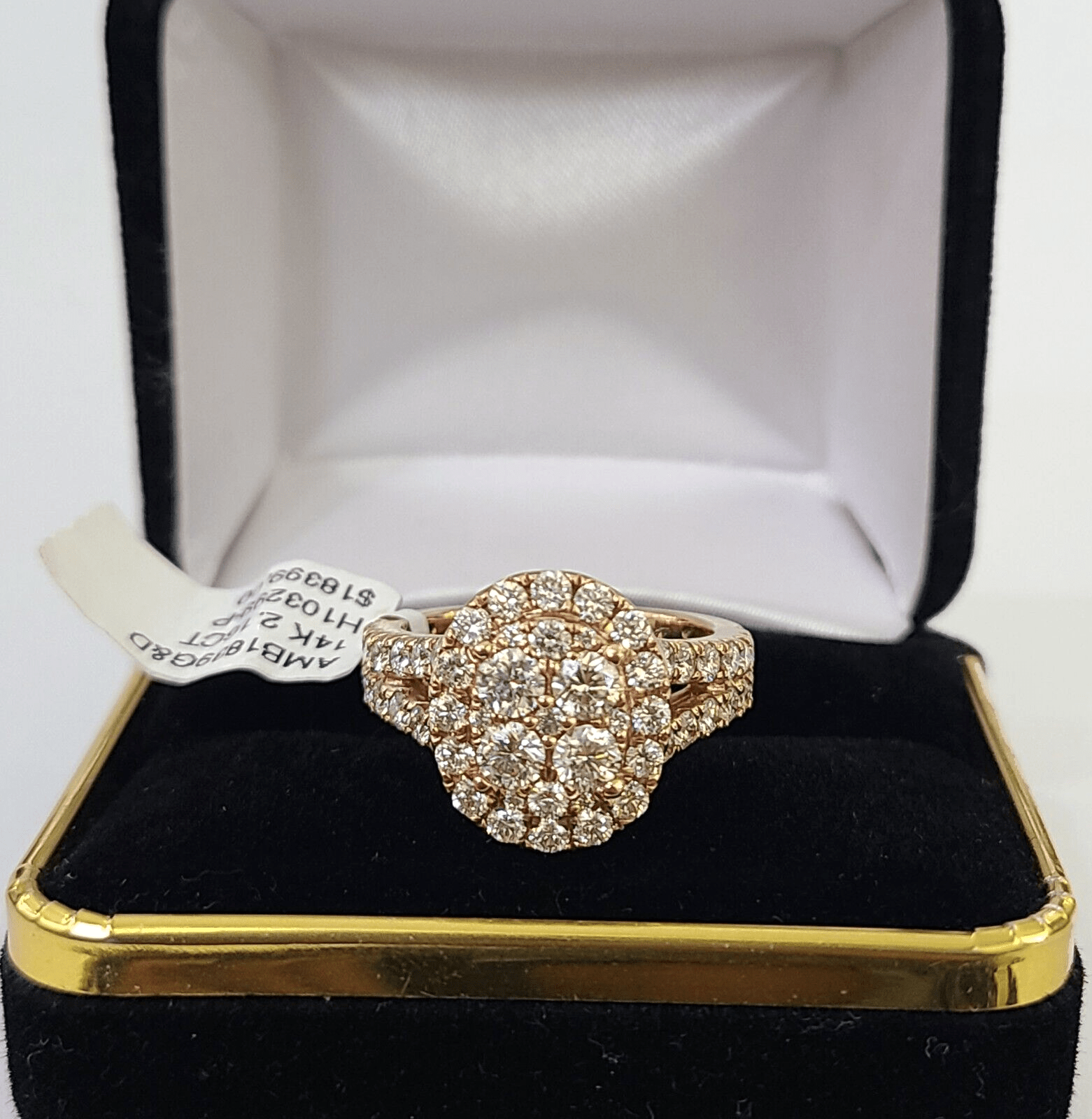 REAL 14k Rose Gold Diamond Ladies Ring Oval Shape Women Engagement Wedding - GoldenlinQ